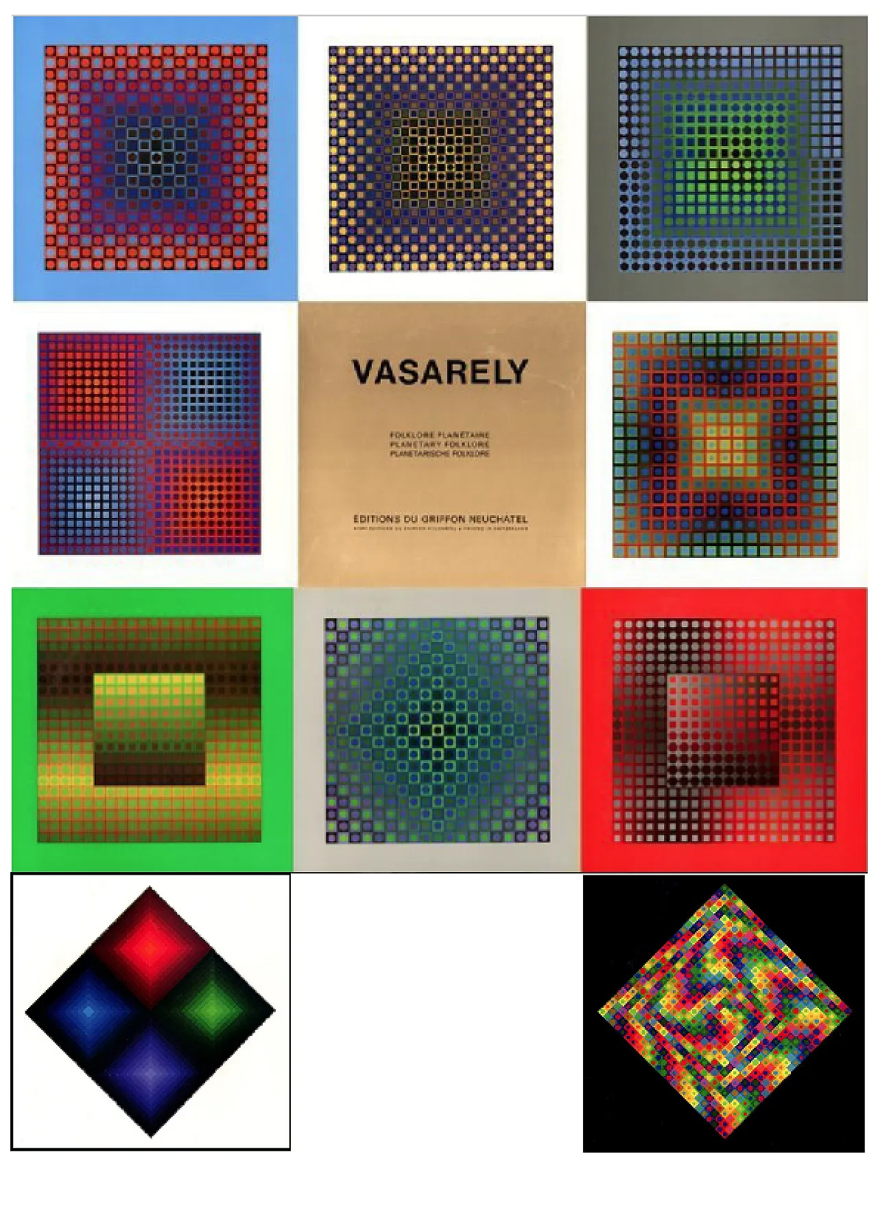 10 Folkore Planetaire Heliogravure by Victor Vasarely, 70s 12