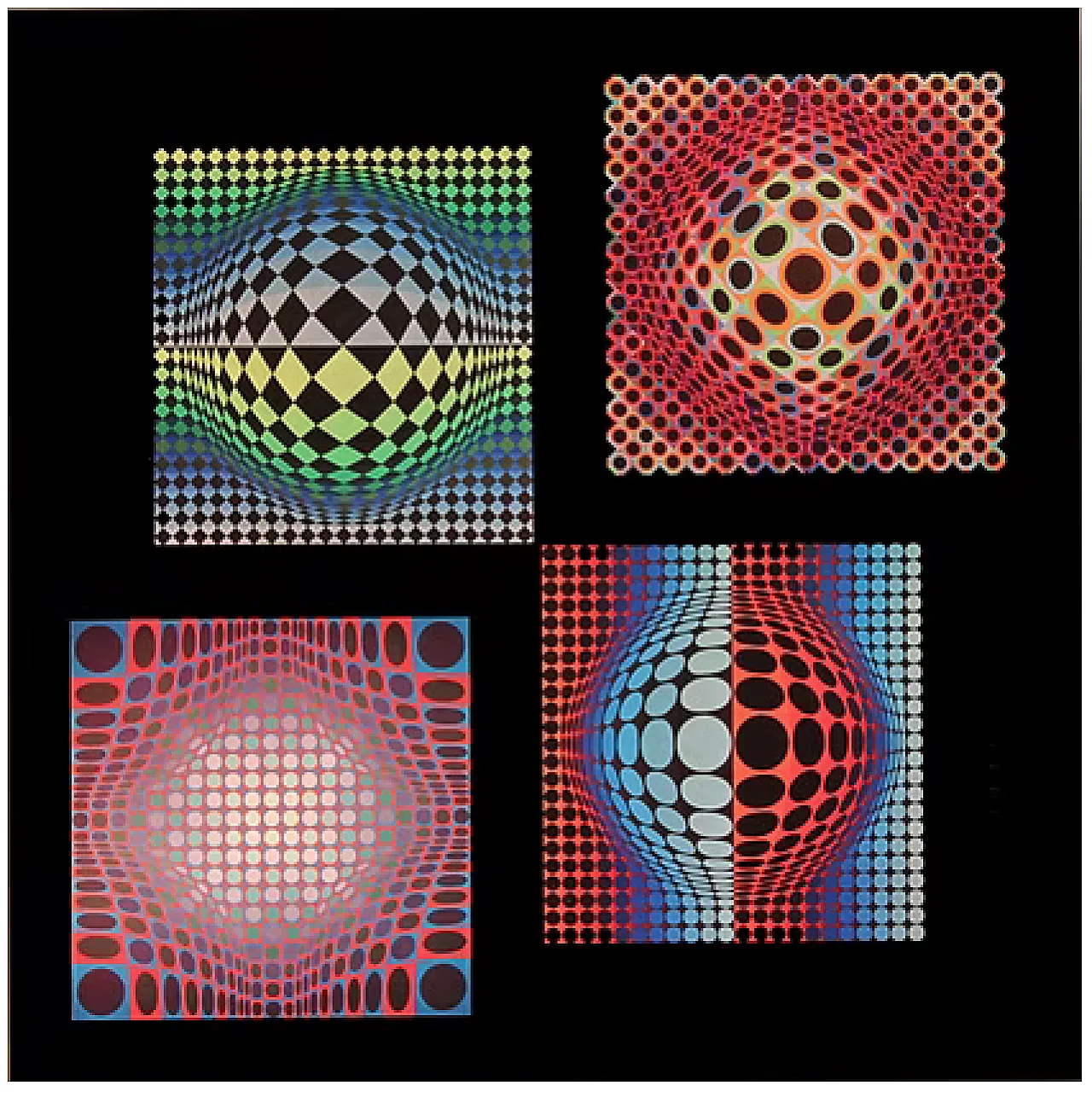 8 Vasarely héliogravure, 70s 4