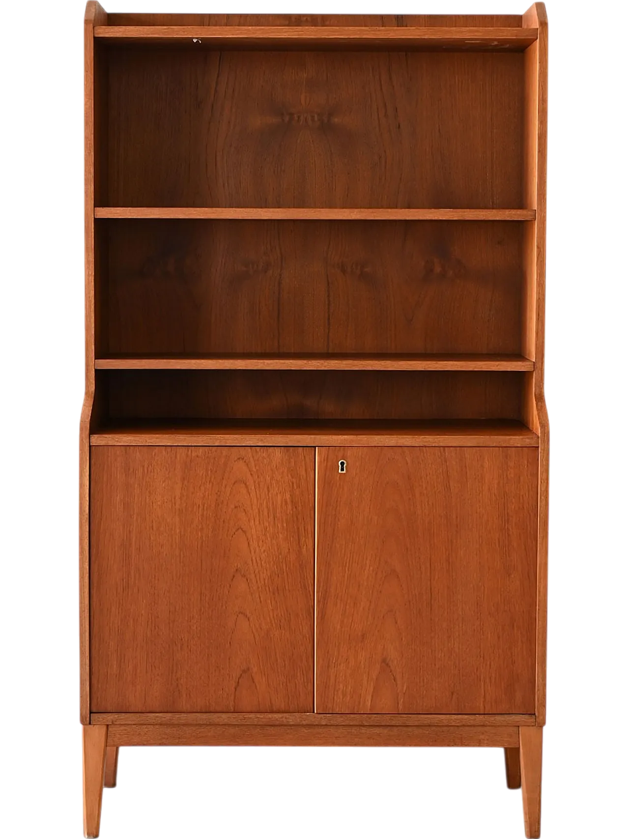 Scandinavian library in teak with doors doors 10