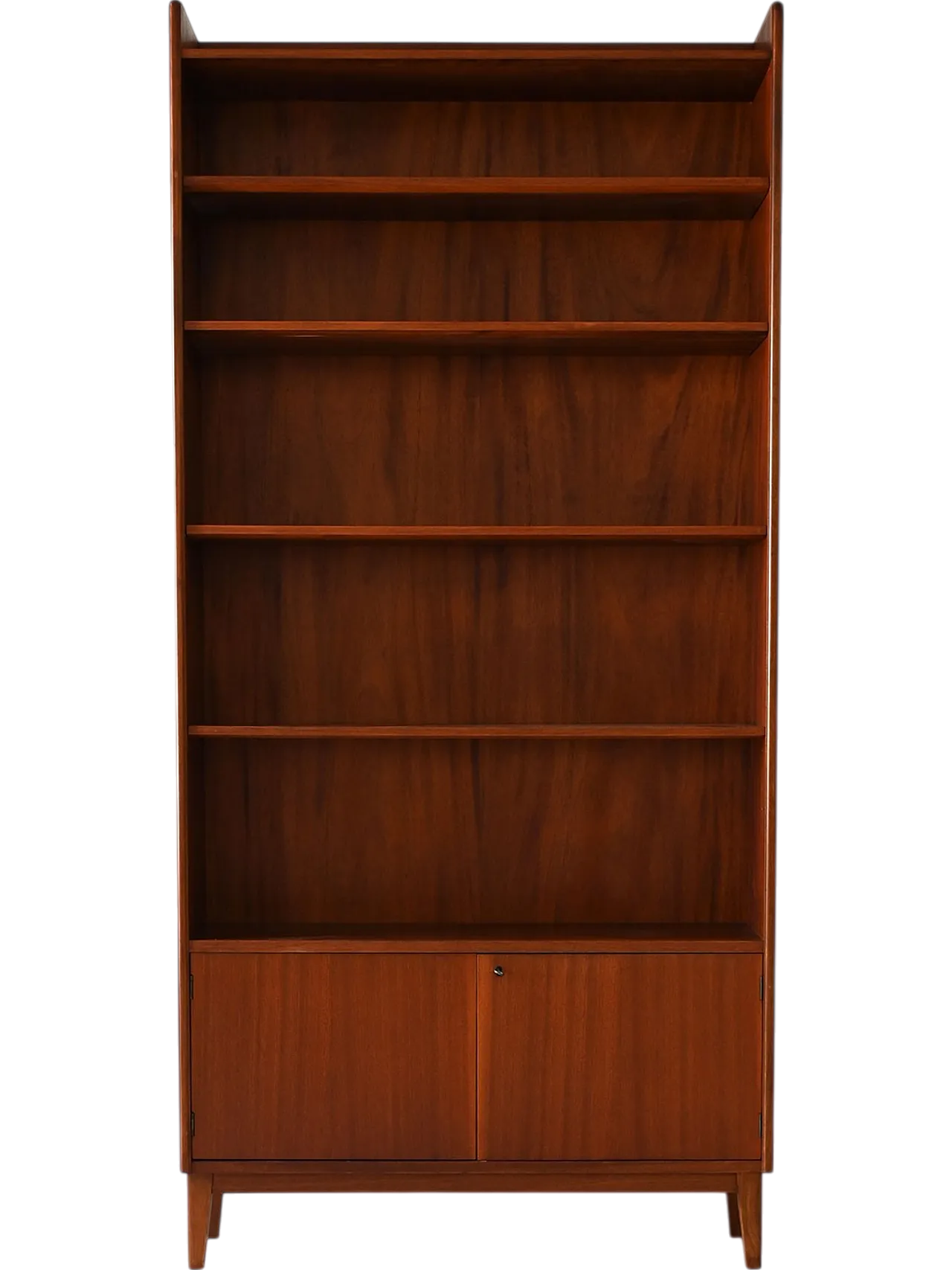 Libreria scandinava a parete in teak, fine anni '50 10