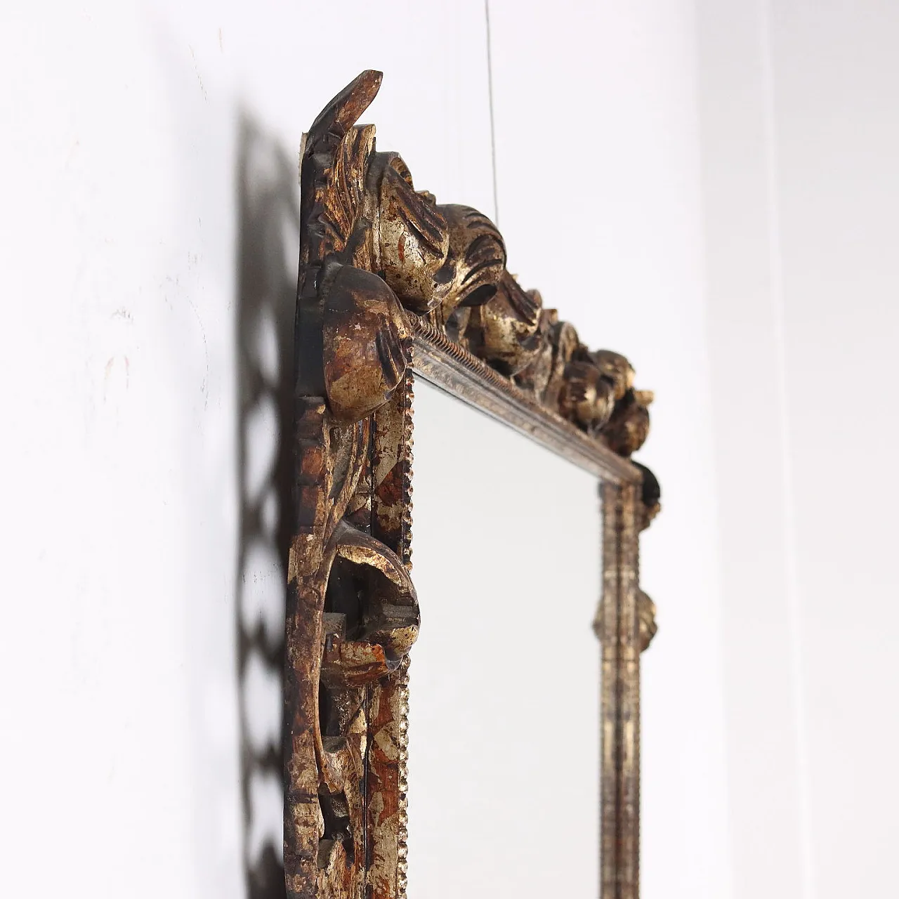 Specchio antico in stile barocco in legno dipinto, '900 8