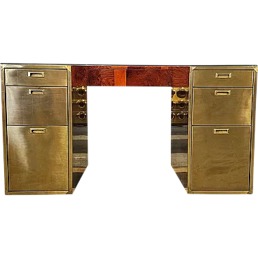 Scrivania in ottone, anni '90