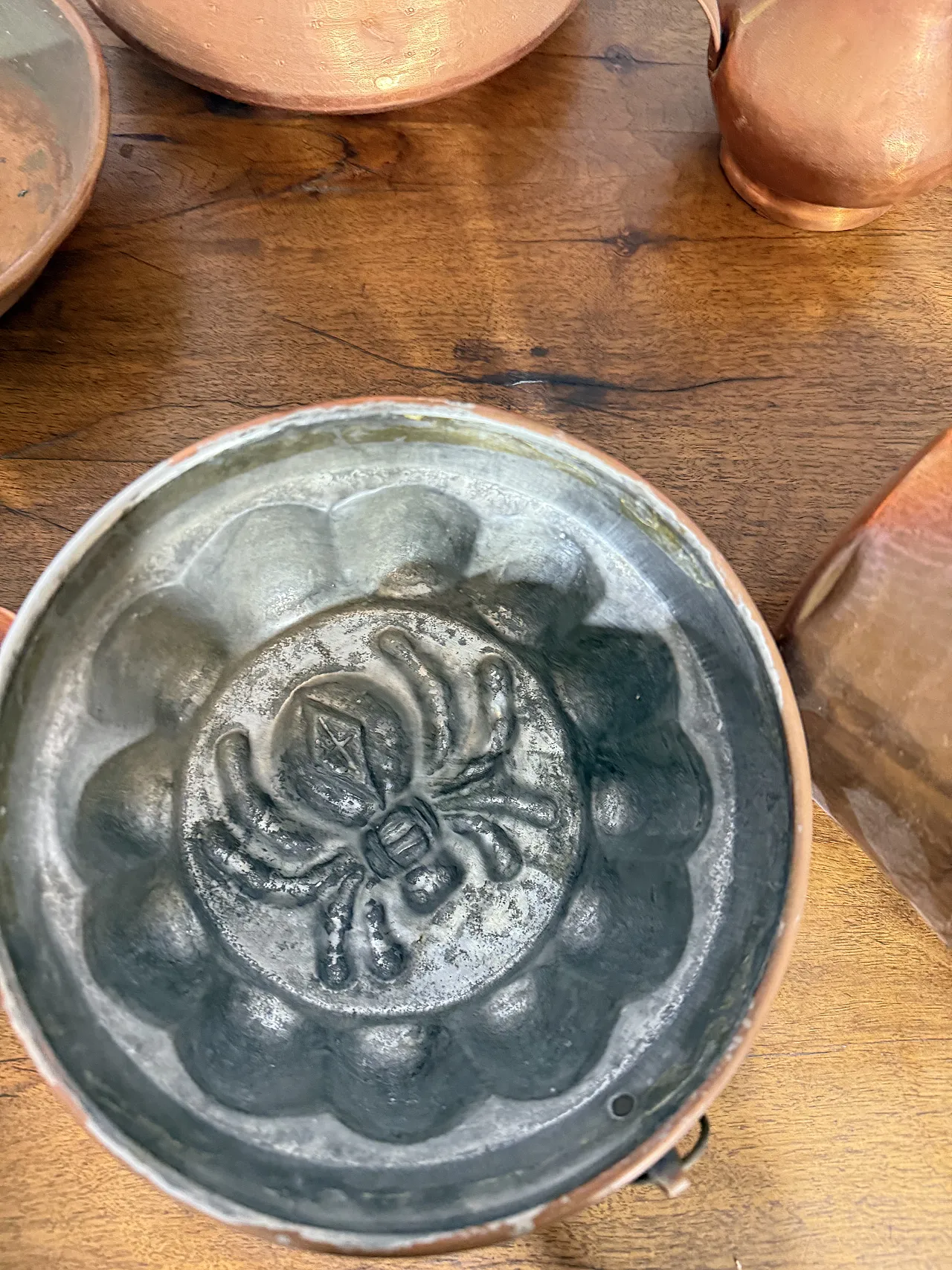 Lotto di 15 oggetti da cucina in rame antichi, primi '900 10