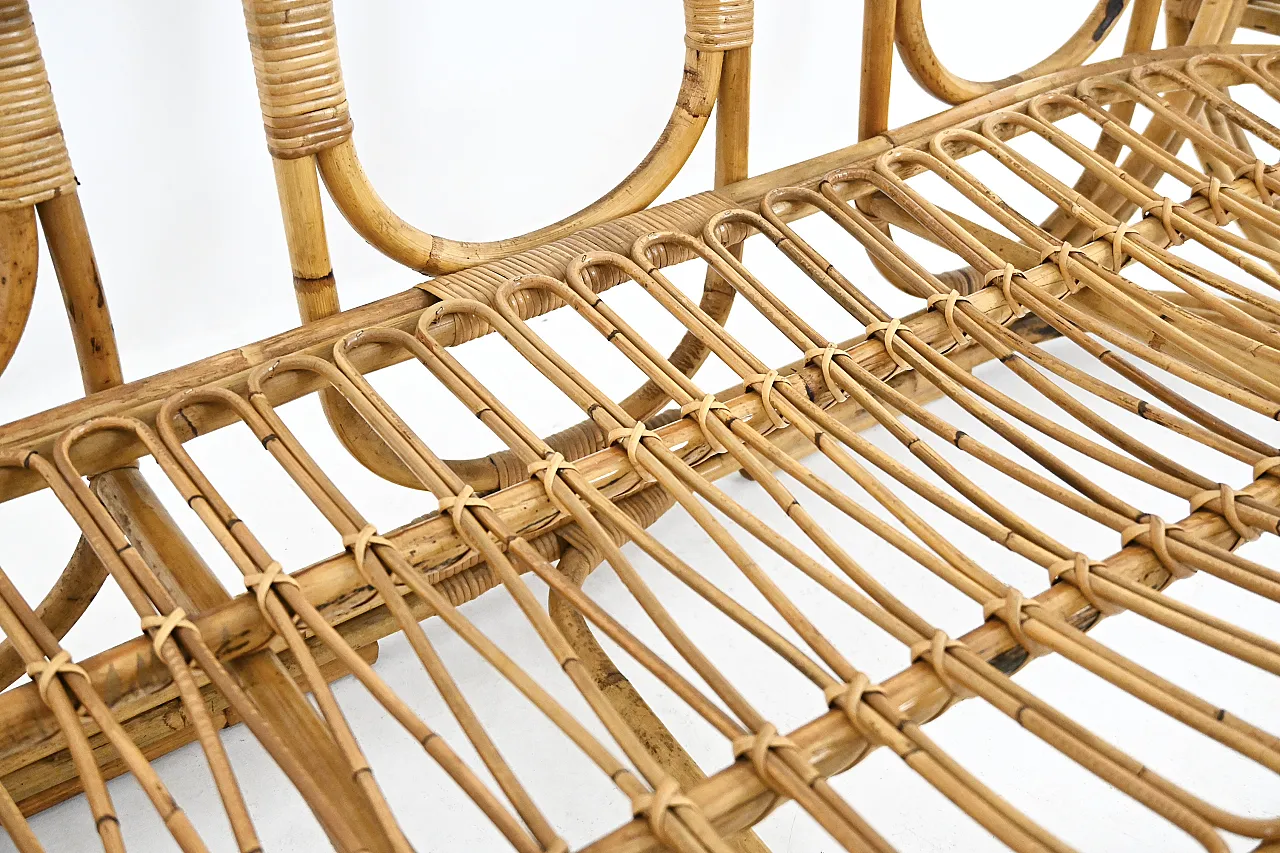 Italian Rattan Lounge Set, 1960s 12