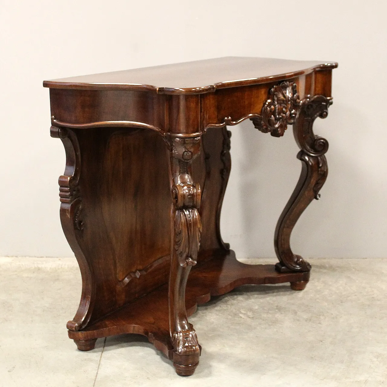 Console Louis Philippe walnut, 19th century 3