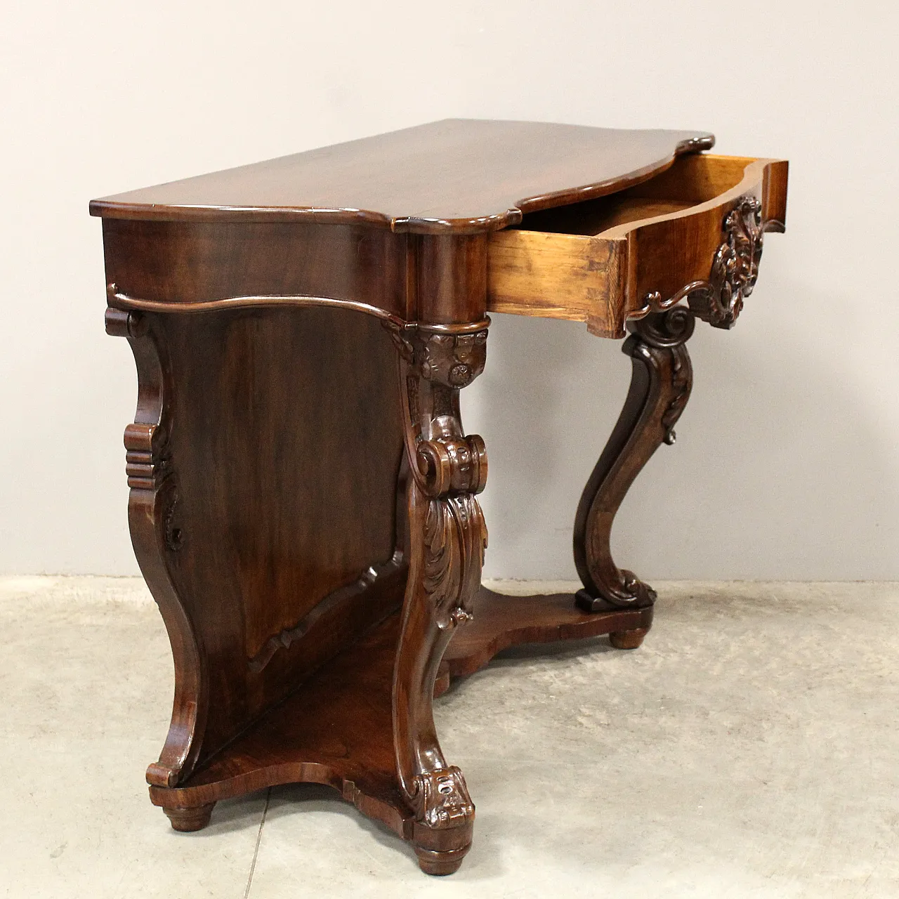 Console Louis Philippe walnut, 19th century 5