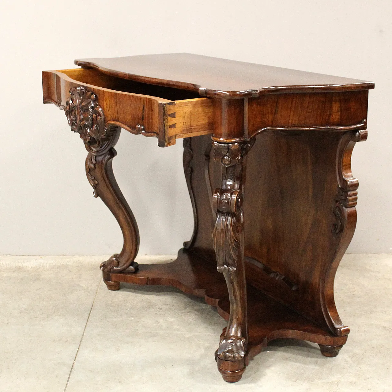 Console Louis Philippe walnut, 19th century 6