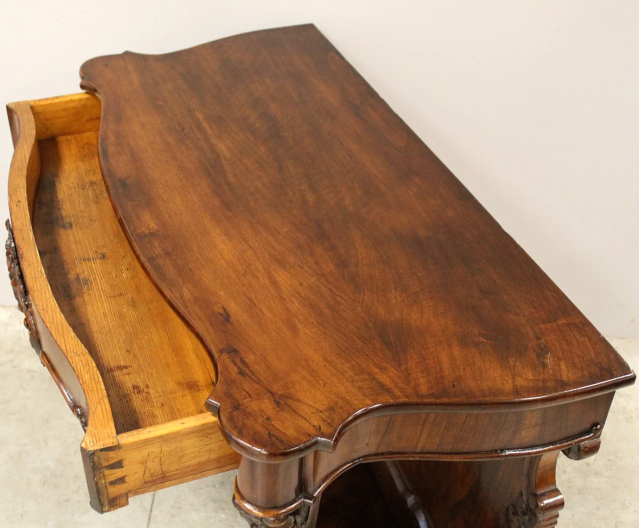 Console Louis Philippe walnut, 19th century 9
