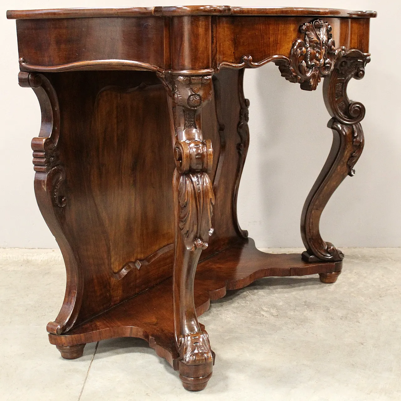 Console Louis Philippe walnut, 19th century 10