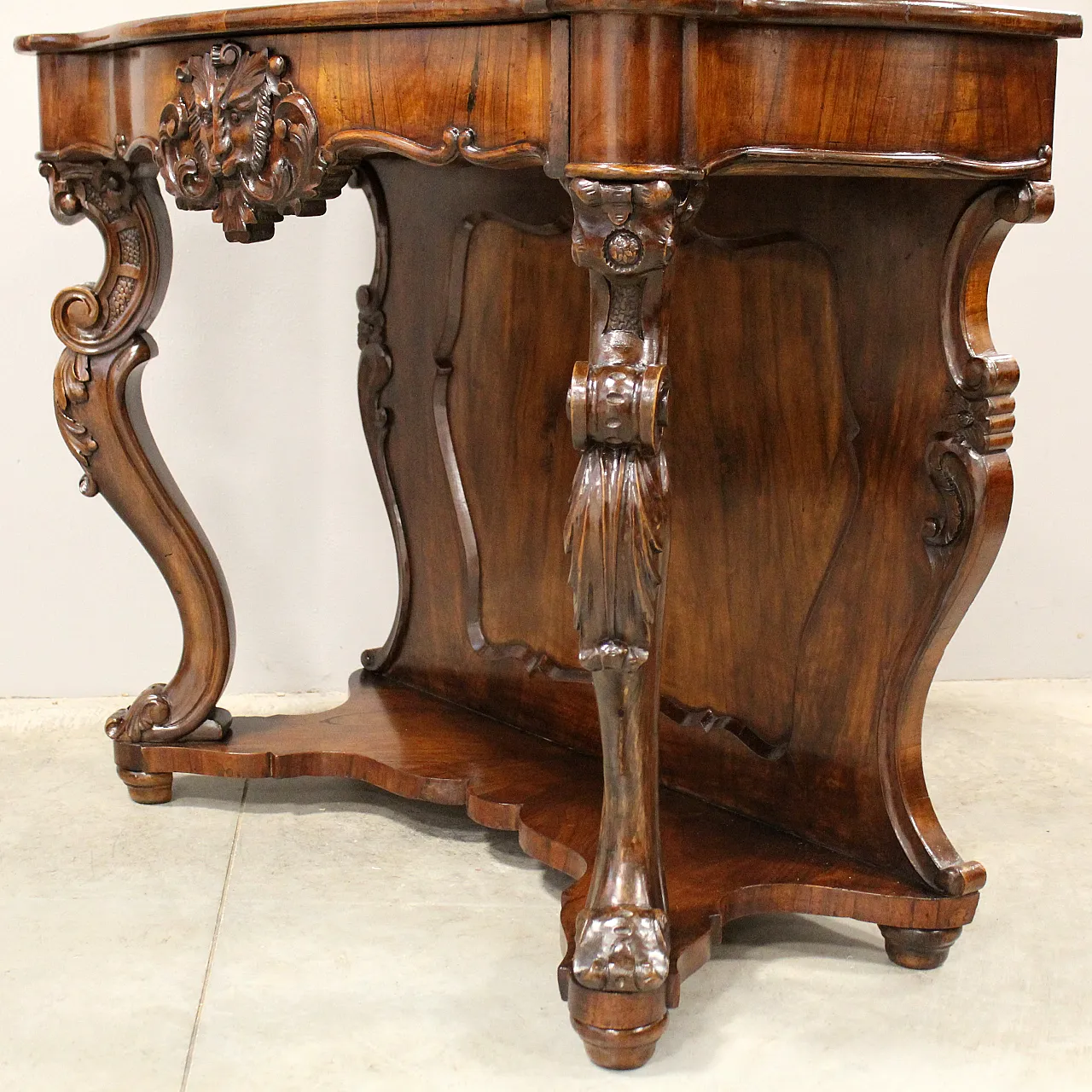 Console Louis Philippe walnut, 19th century 11