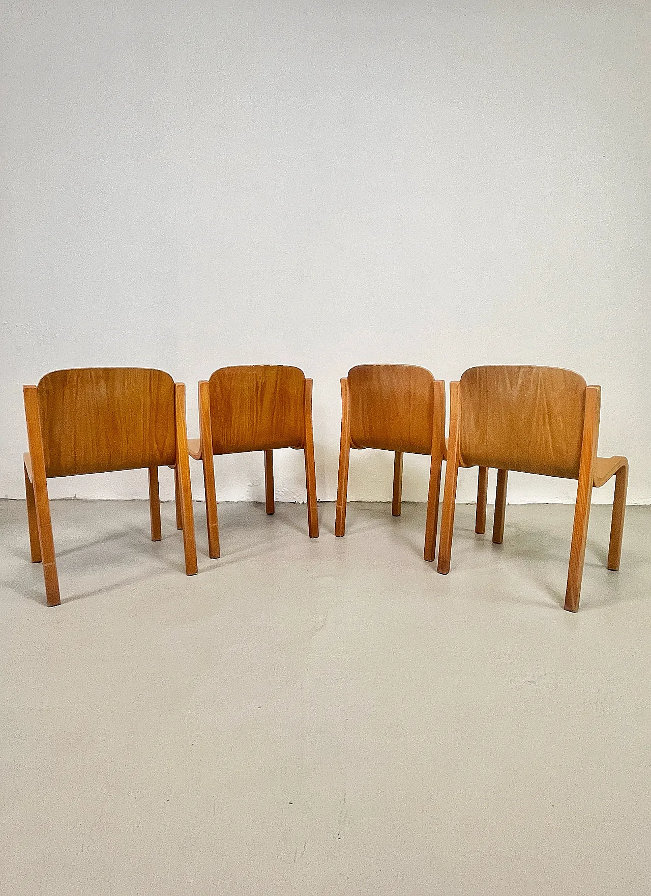 4 Mito chairs by Carlo Bartoli, 70s 3