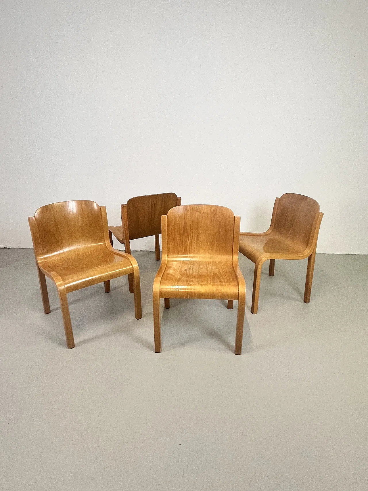 4 Mito chairs by Carlo Bartoli, 70s 4