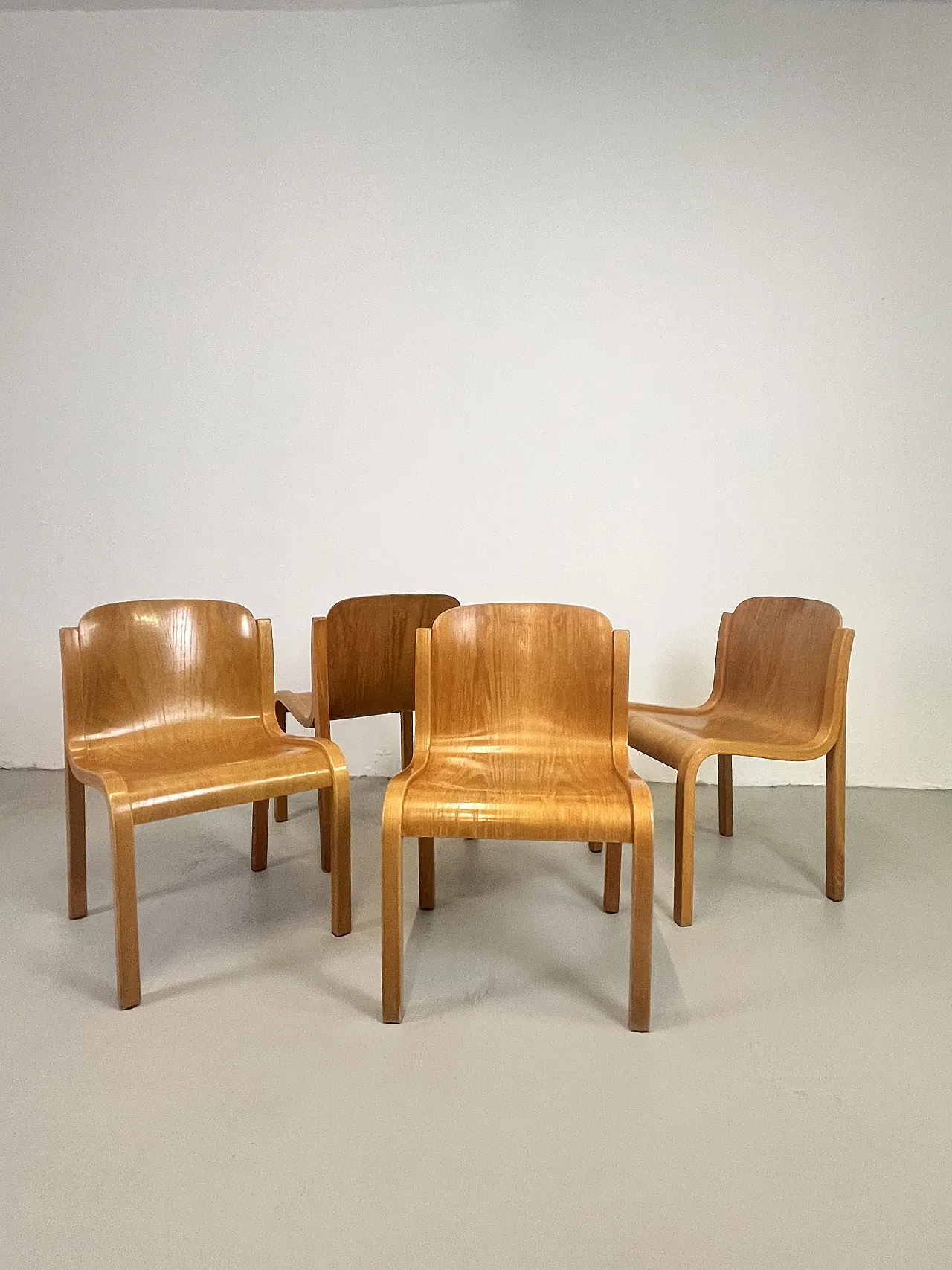 4 Mito chairs by Carlo Bartoli, 70s 5