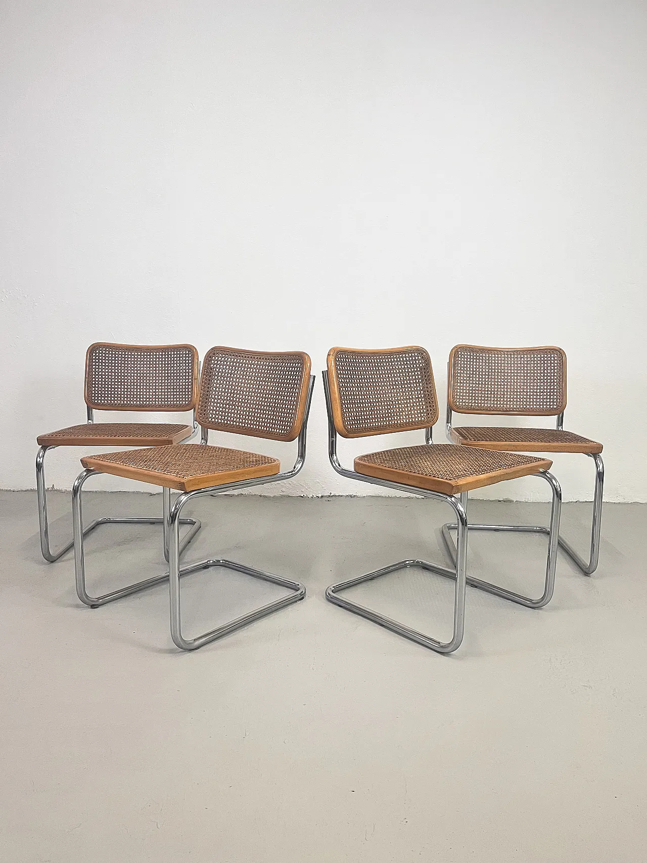 4 Sedie Cesca di Marcel Breuer per Gavina, anni '70 1