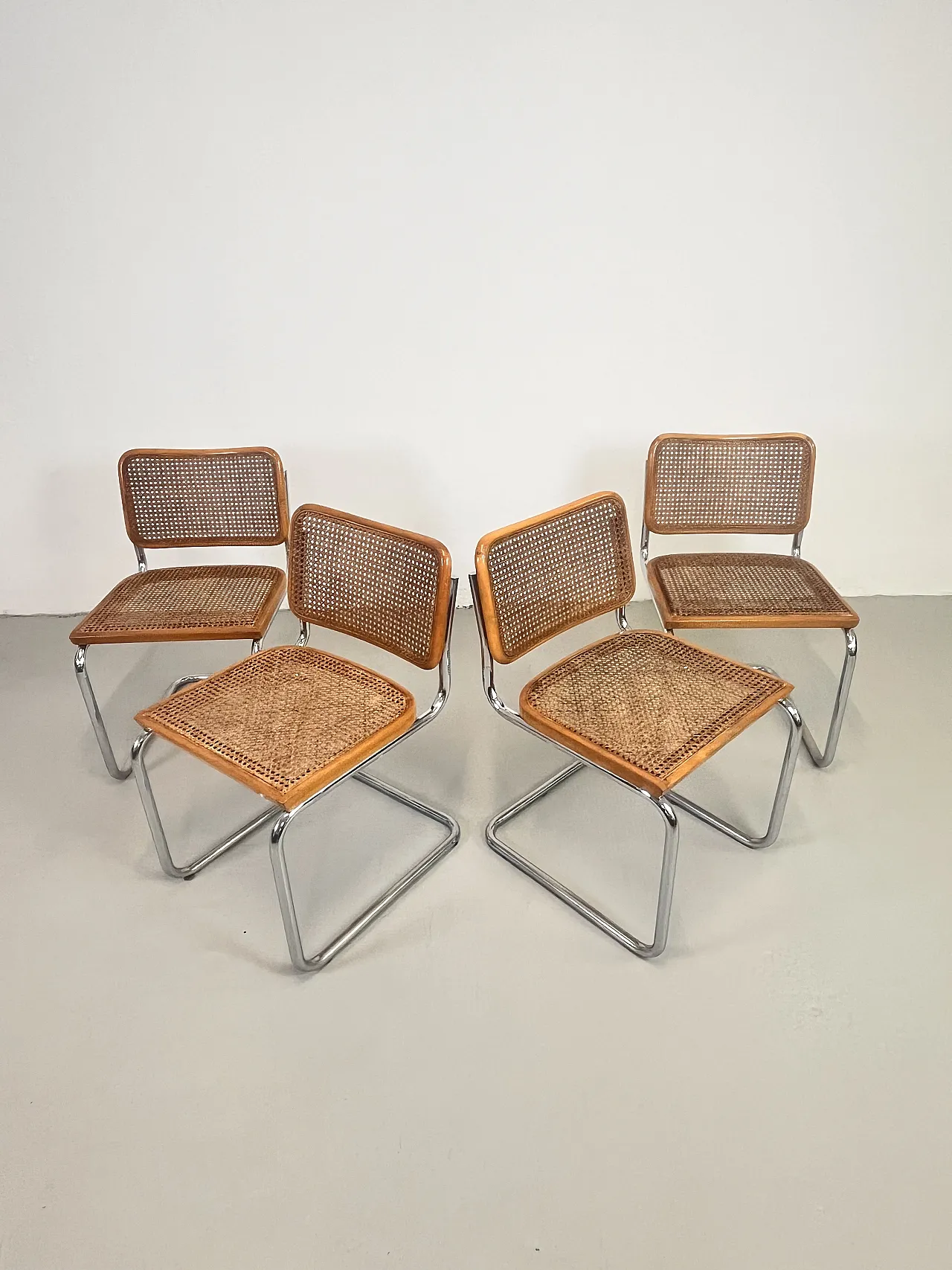 4 Sedie Cesca di Marcel Breuer per Gavina, anni '70 2