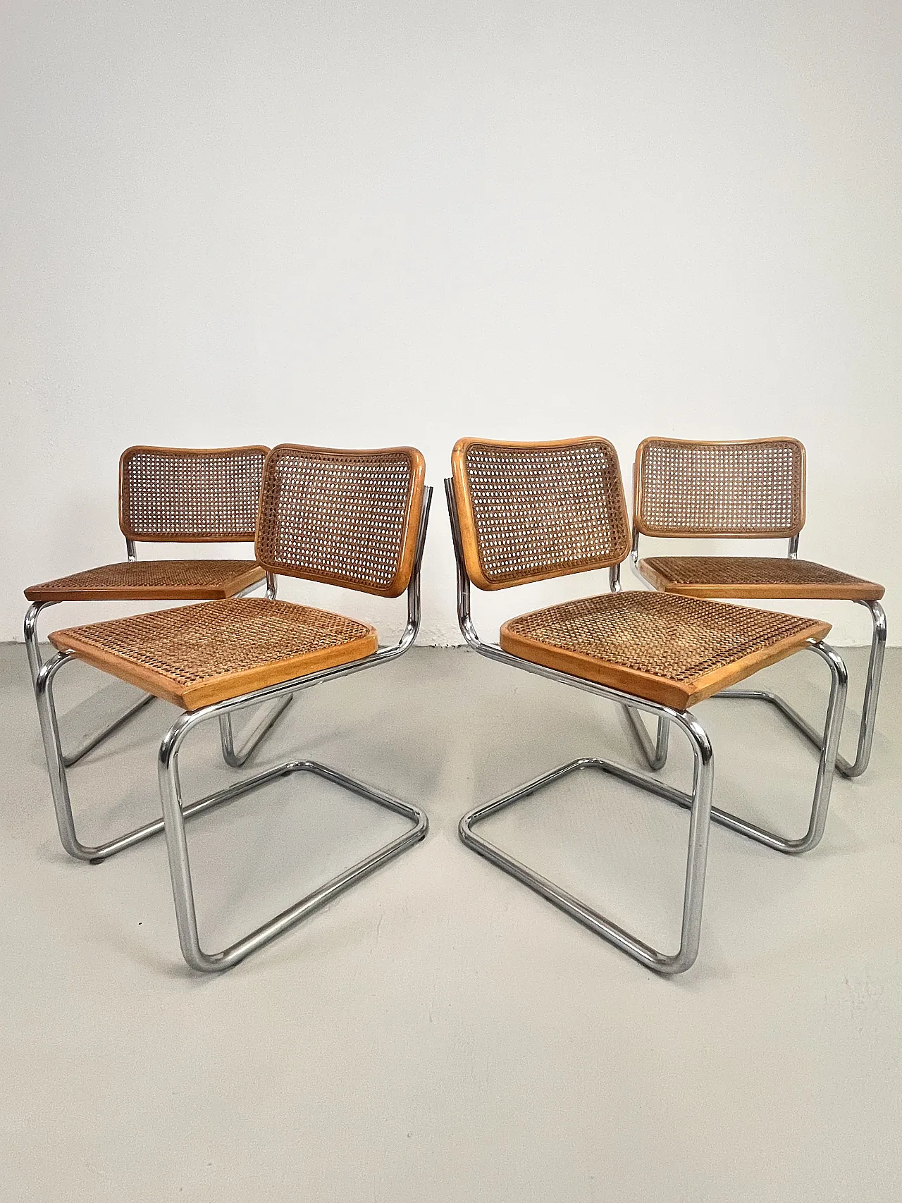 4 Sedie Cesca di Marcel Breuer per Gavina, anni '70 3