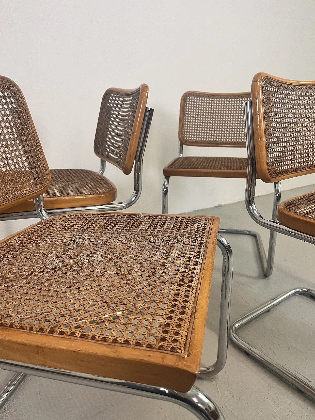 4 Sedie Cesca di Marcel Breuer per Gavina, anni '70 8