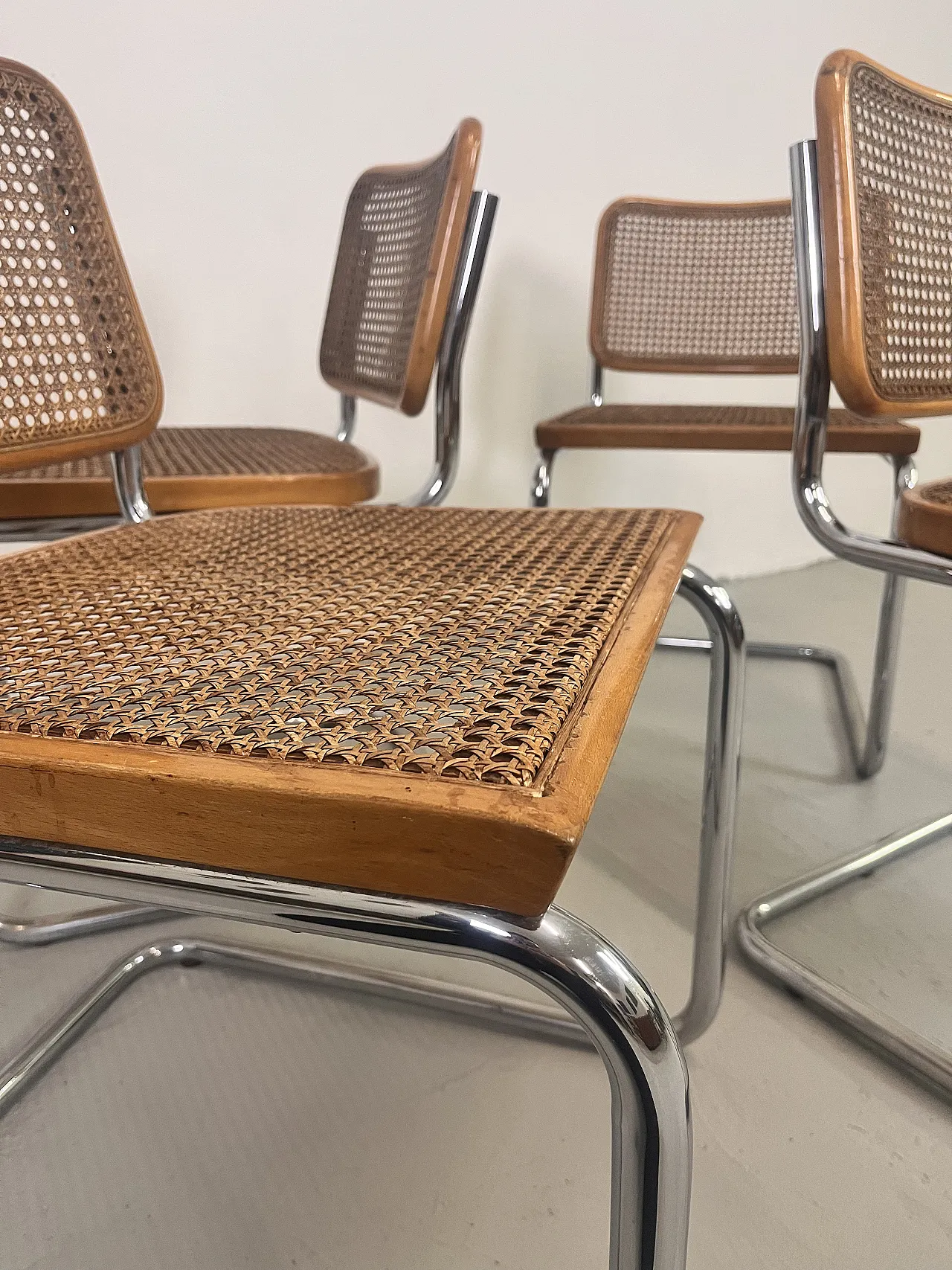 4 Sedie Cesca di Marcel Breuer per Gavina, anni '70 11