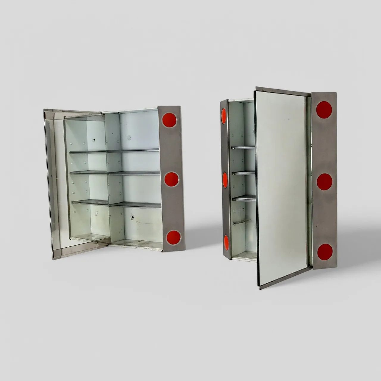 Coppia contenitori pensili specchiati, fine '900 3