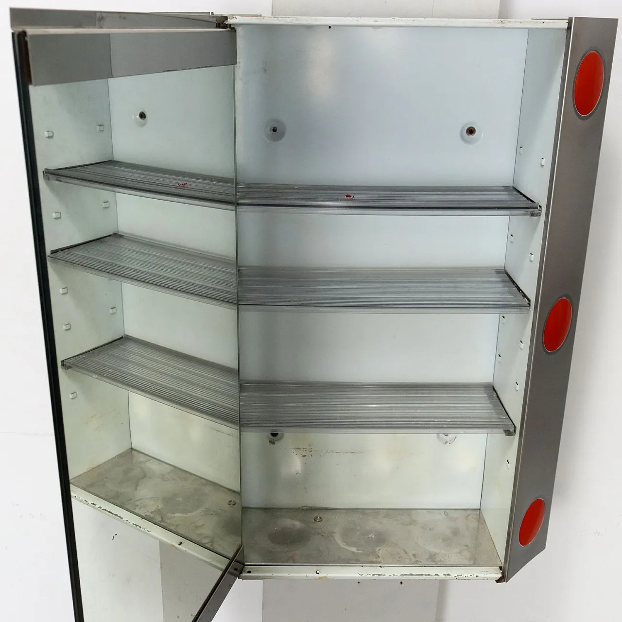 Coppia contenitori pensili specchiati, fine '900 7