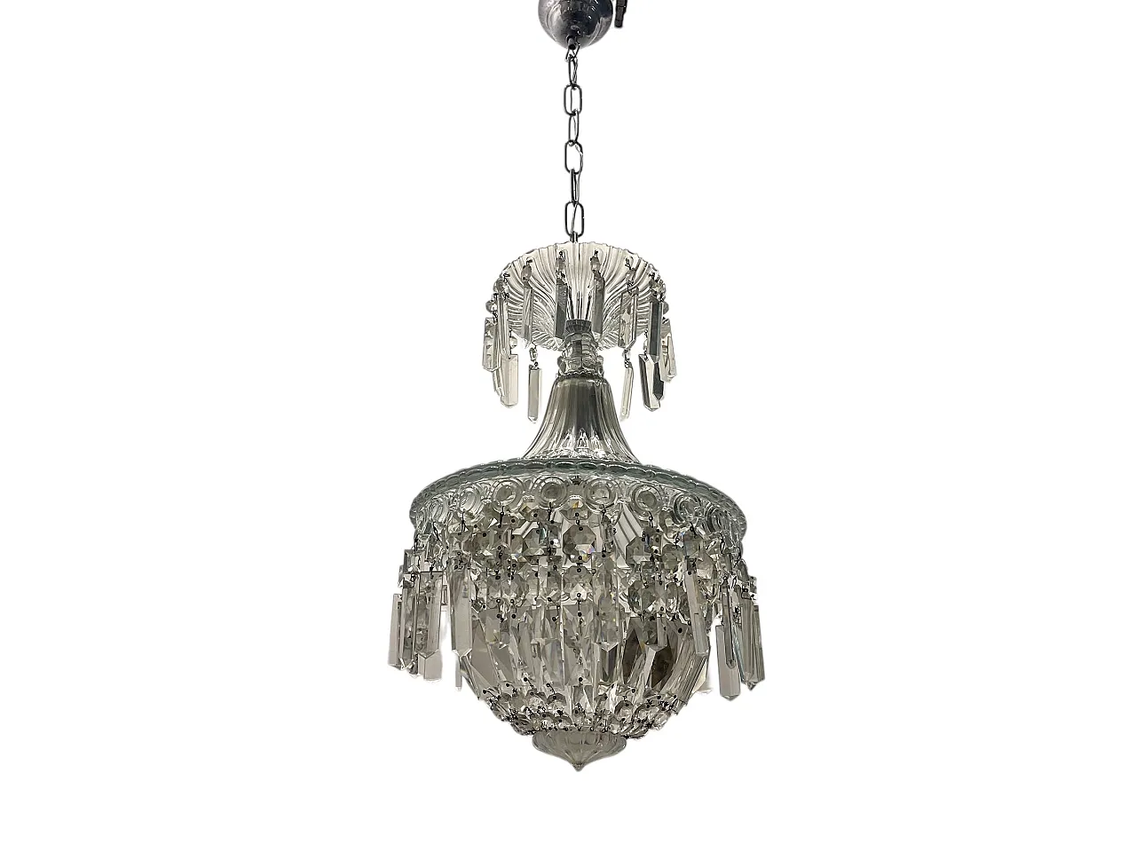 Murano Glass Crystal Light Pendant, 1950s 1