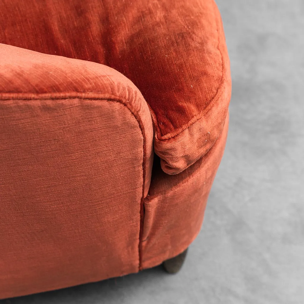 3 seater sofa velvet, 50s 7