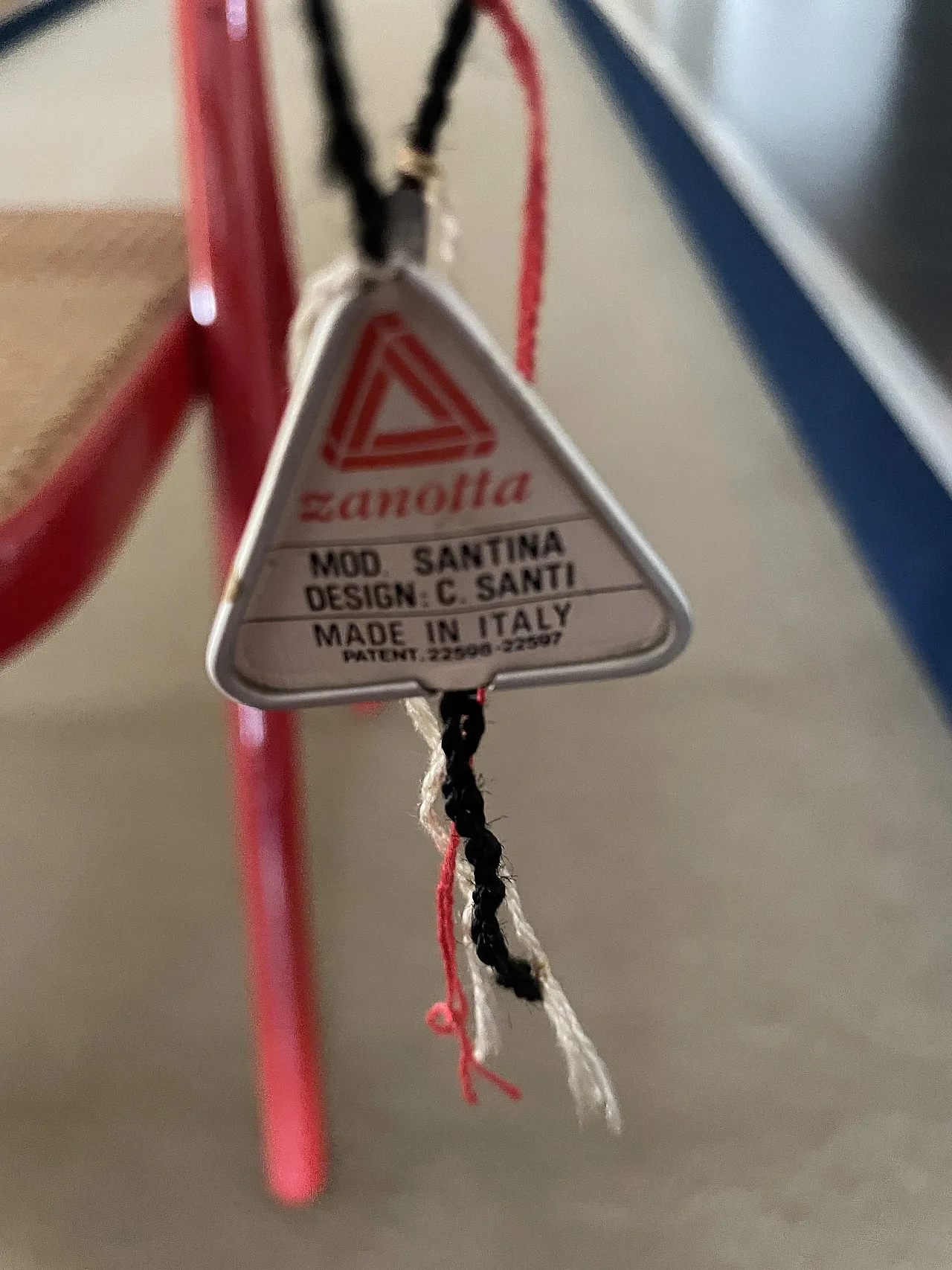 4 sedie Santina Faggio Rosso di Carlo Santi per Zanotta, 70s 2