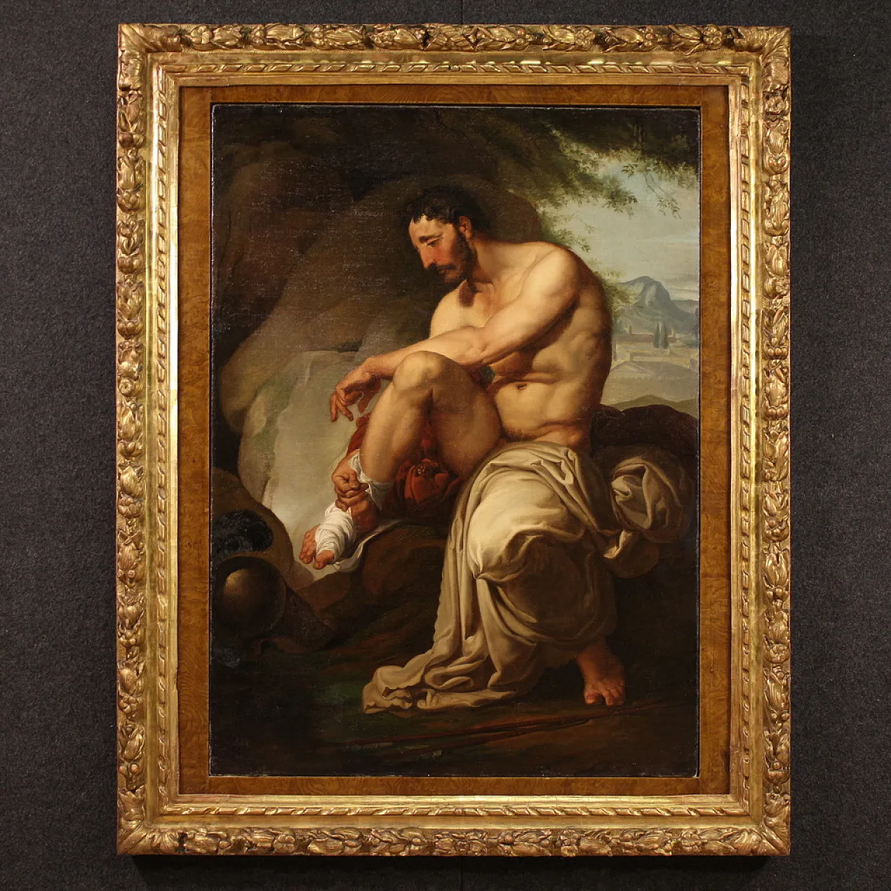 After Francesco Hayez, The wonded Filottete, oil on canvas, 19th c. 1