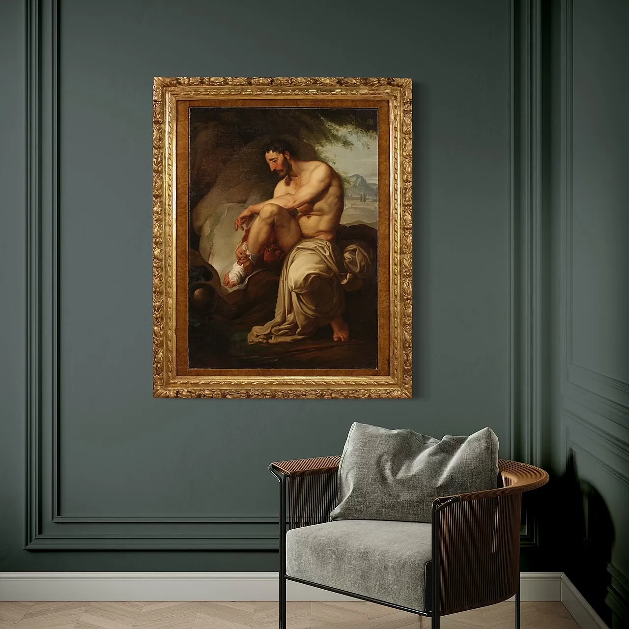 After Francesco Hayez, The wonded Filottete, oil on canvas, 19th c. 6