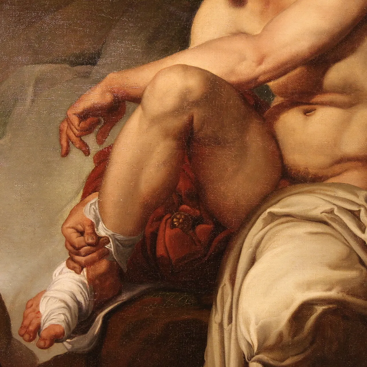 After Francesco Hayez, The wonded Filottete, oil on canvas, 19th c. 11