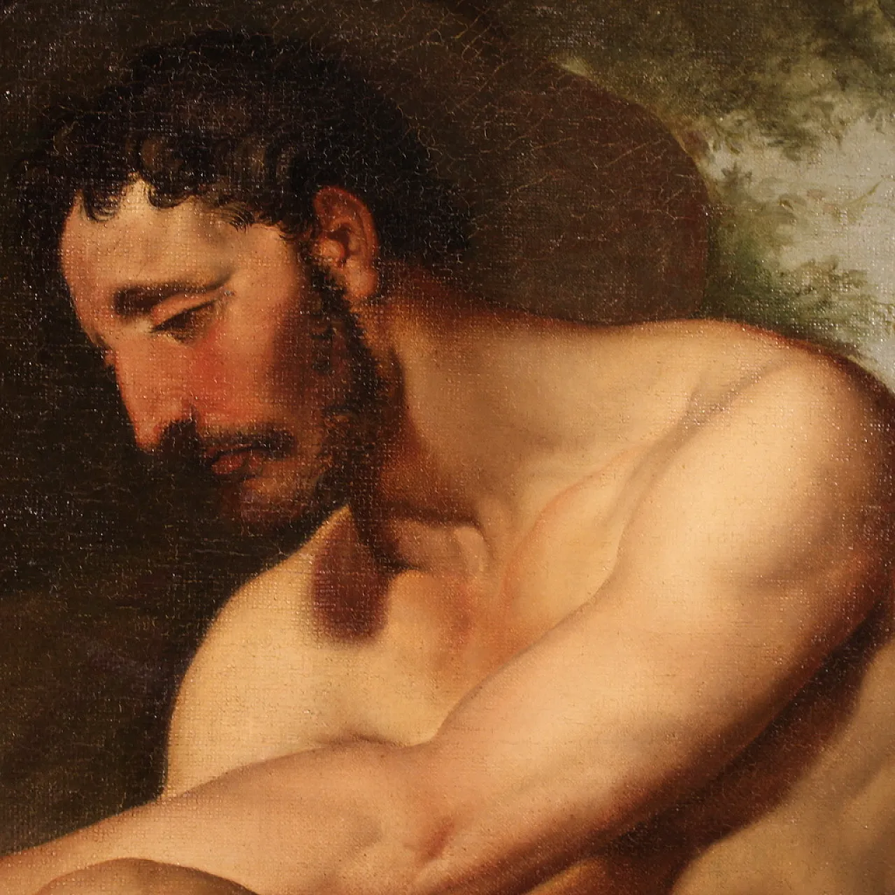 After Francesco Hayez, The wonded Filottete, oil on canvas, 19th c. 12