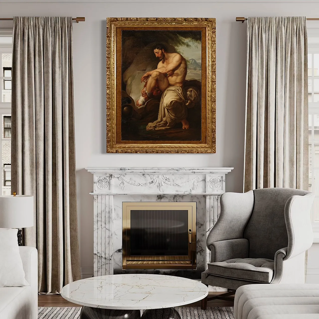 After Francesco Hayez, The wonded Filottete, oil on canvas, 19th c. 14