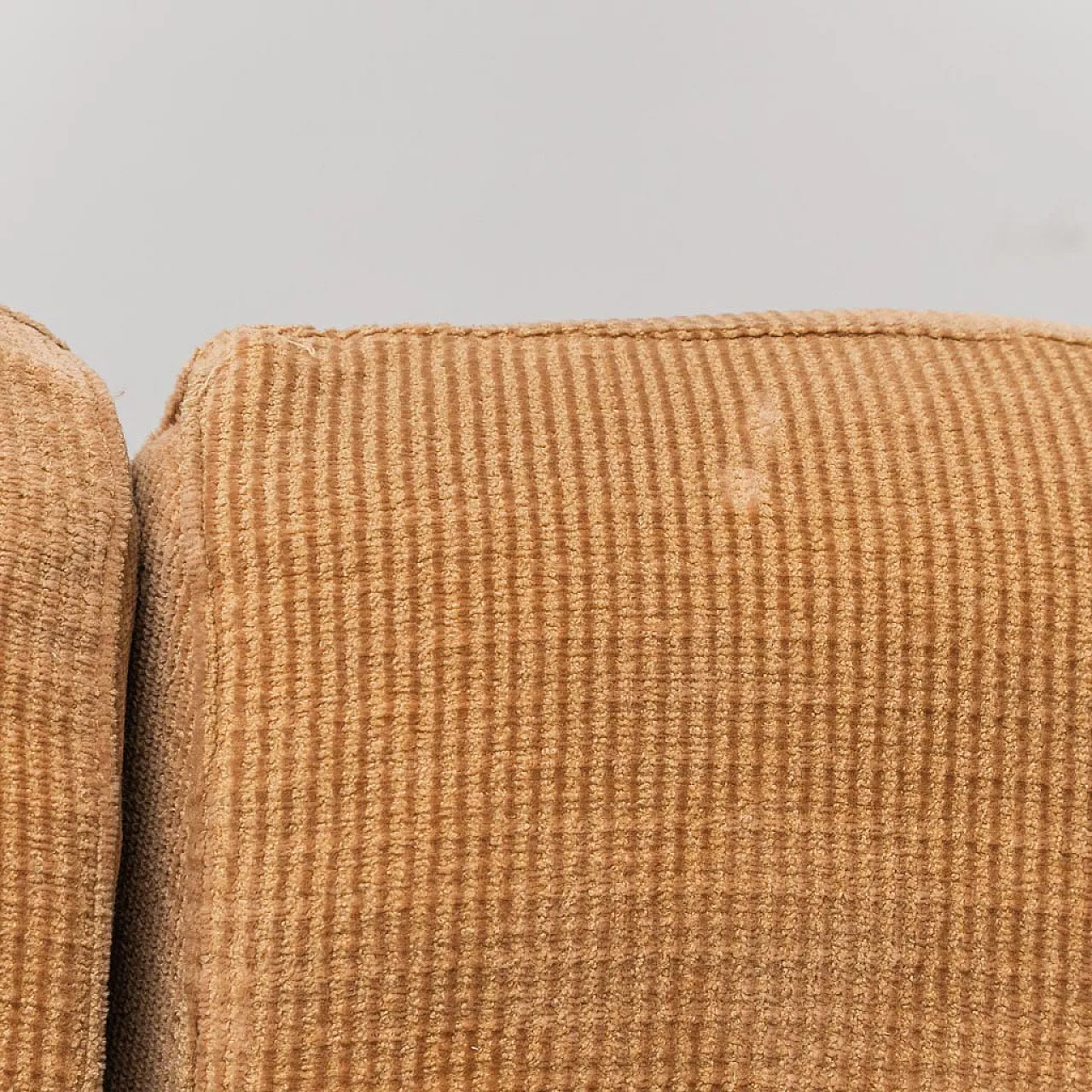 5 seater modular sofa in brown velvet, 70s 14