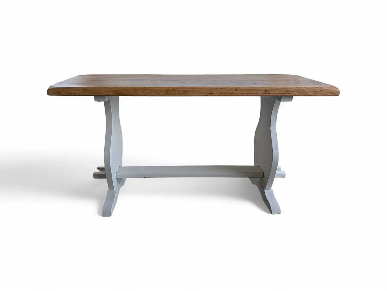 Tavolo artigianale in legno verniciato, anni '90 1