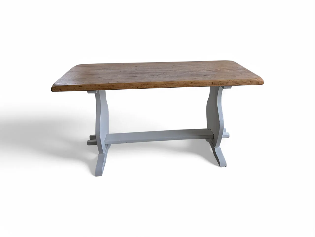 Tavolo artigianale in legno verniciato, anni '90 3