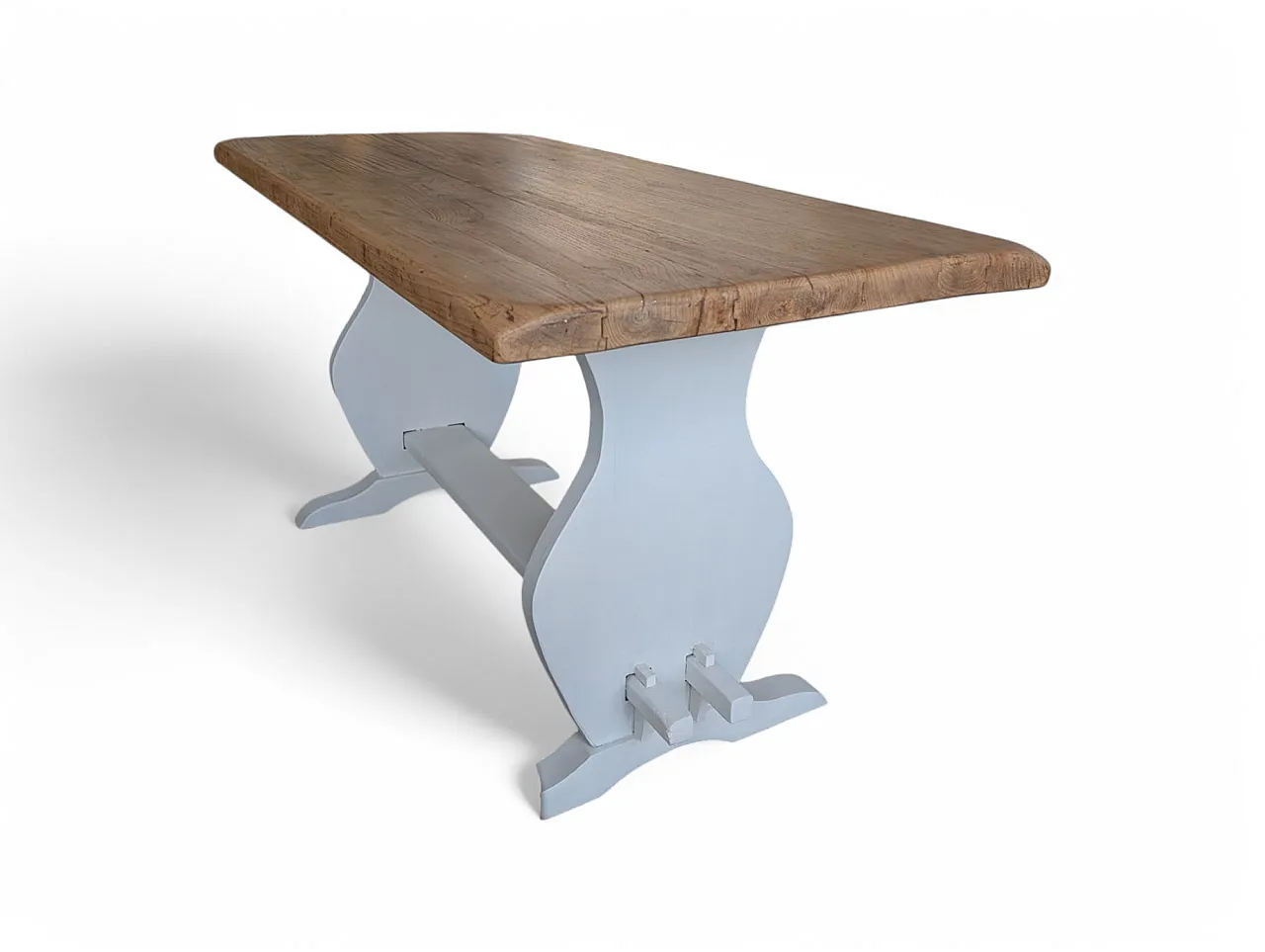 Tavolo artigianale in legno verniciato, anni '90 9