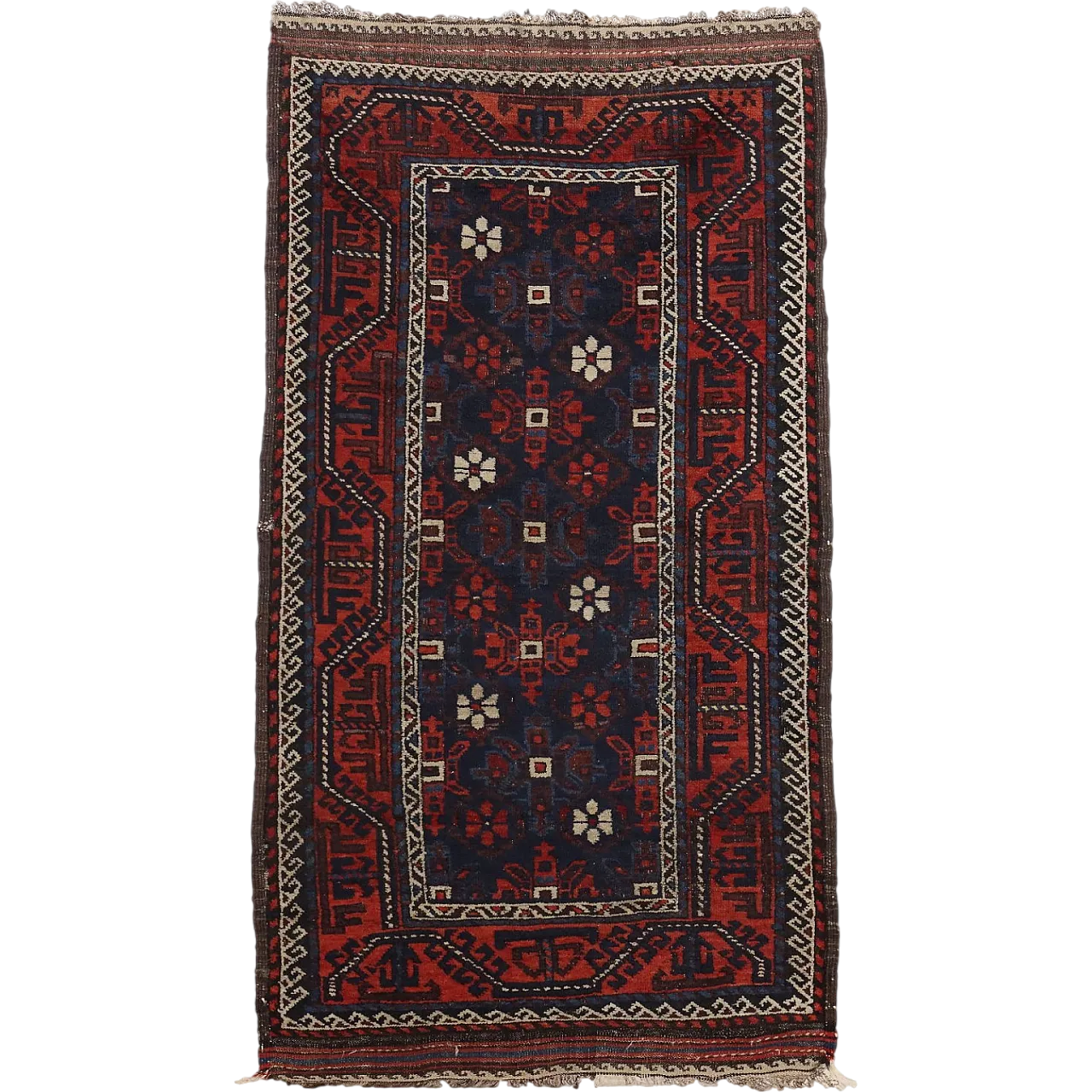 Tappeto Beluchi in lana con nodo pesante, fine '900 7