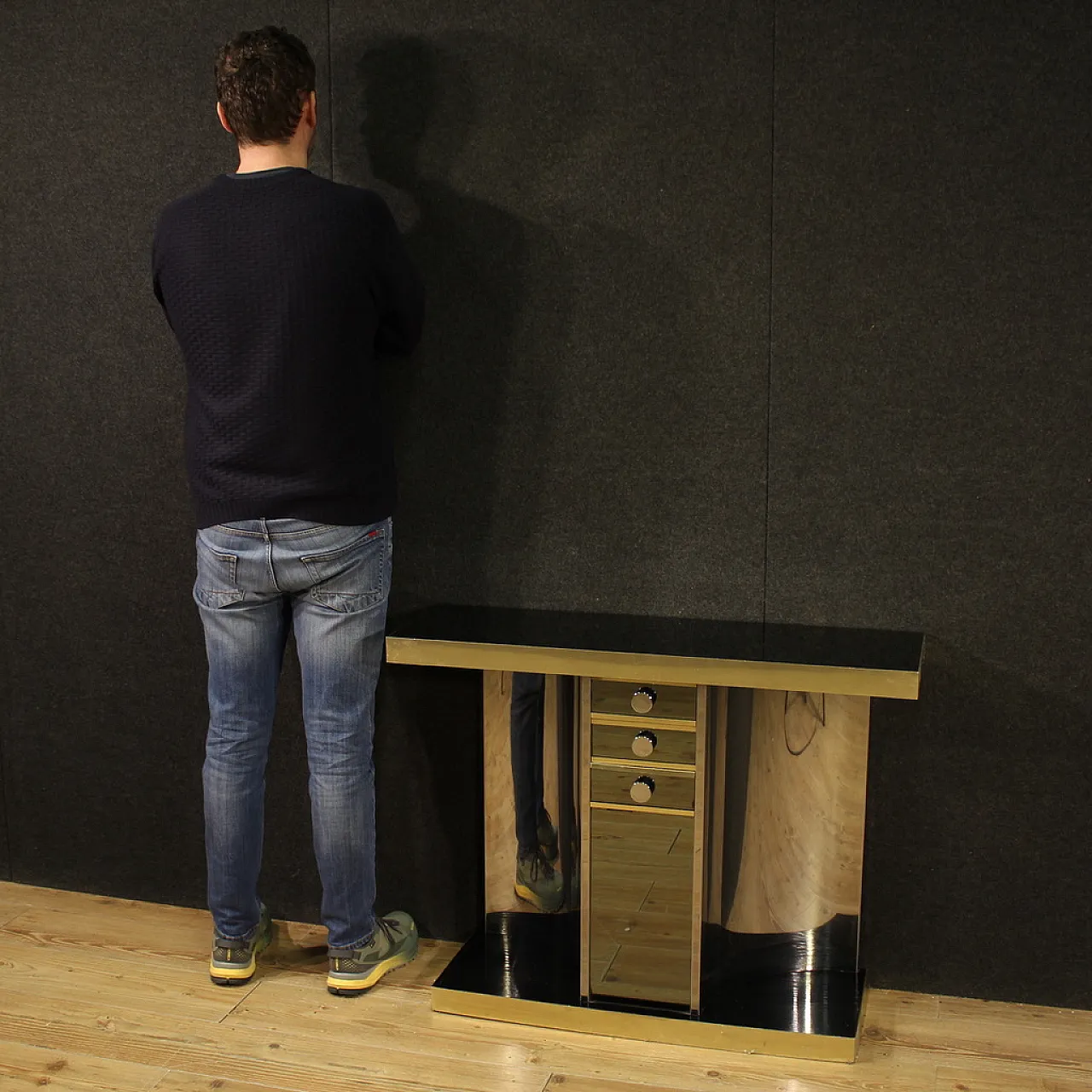 Console a specchio design italiano, anni '70 3