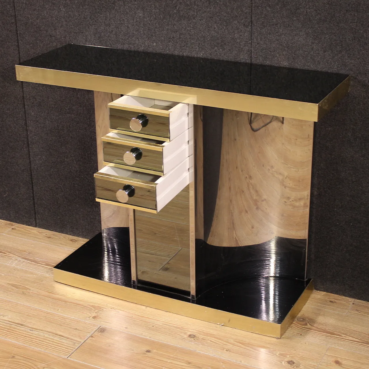 Console a specchio design italiano, anni '70 7