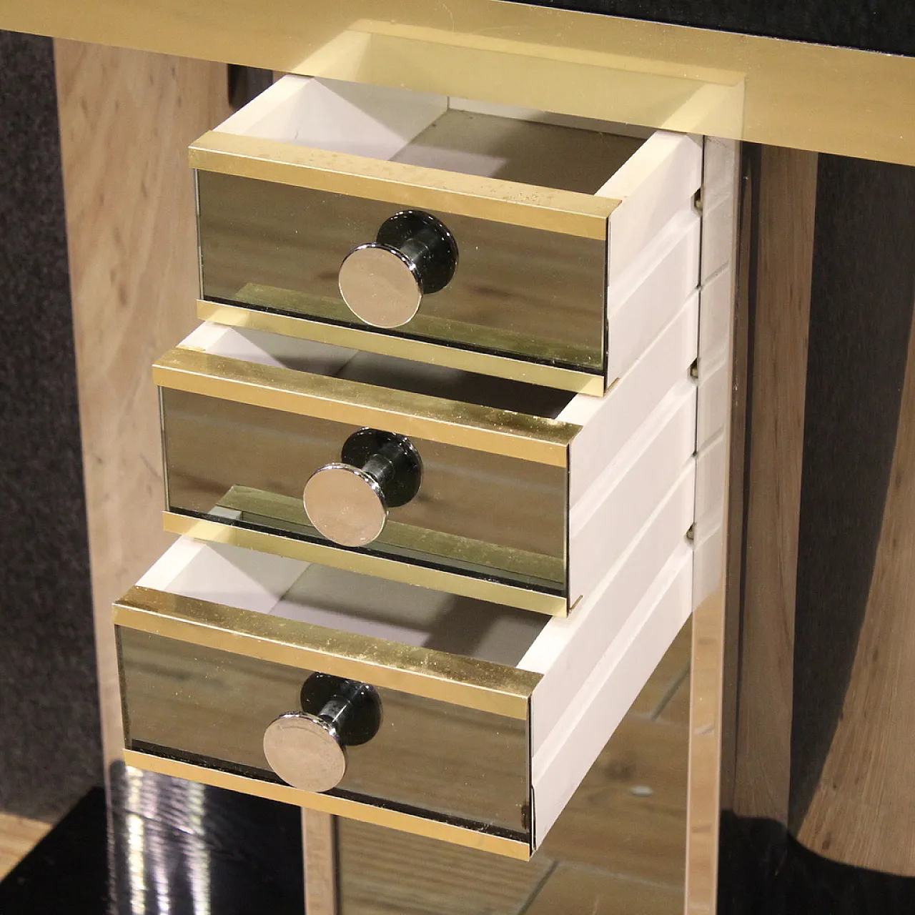 Console a specchio design italiano, anni '70 9