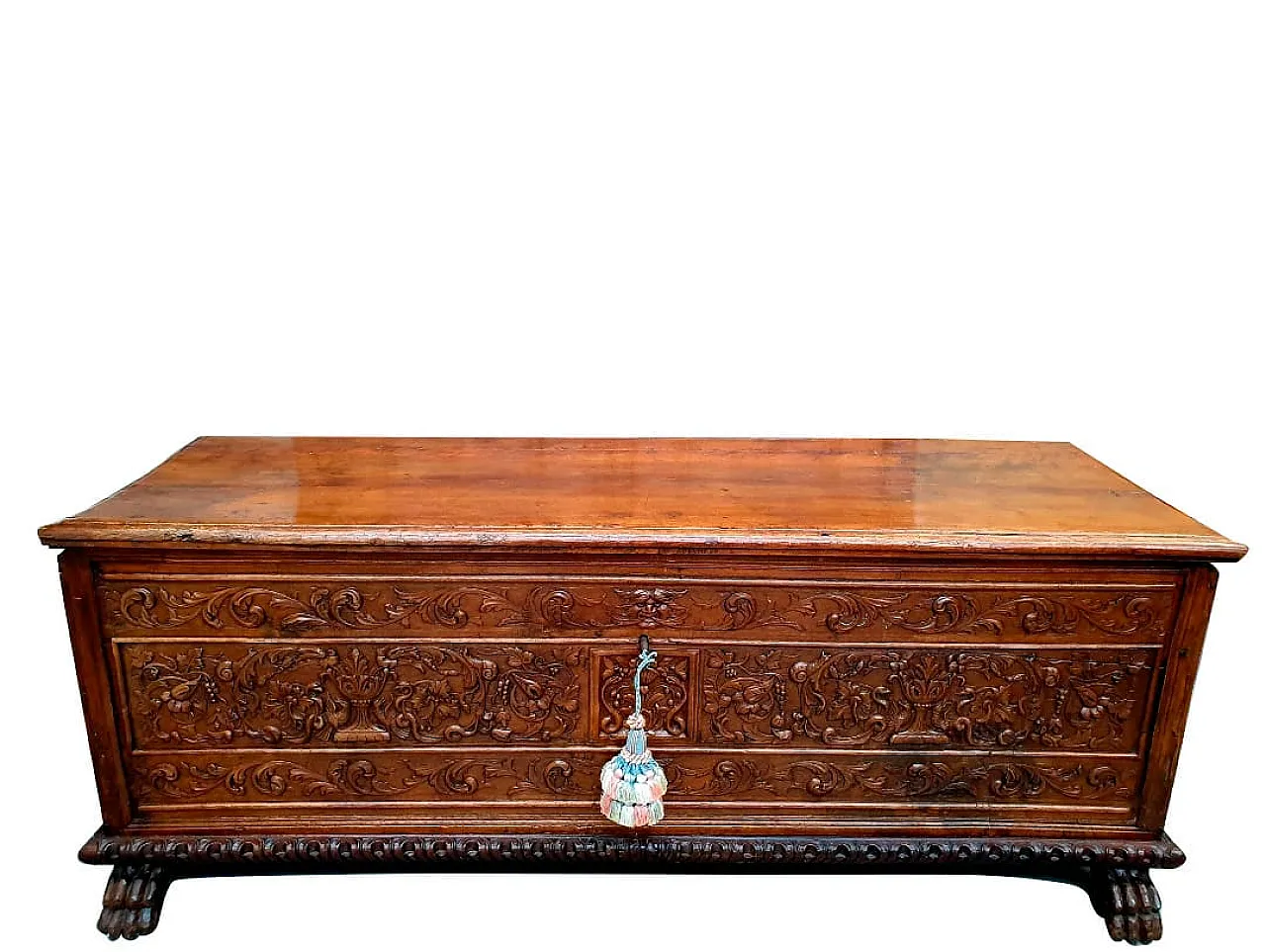 Cassapanca in noce, stile Barocco, Italia, '700 1