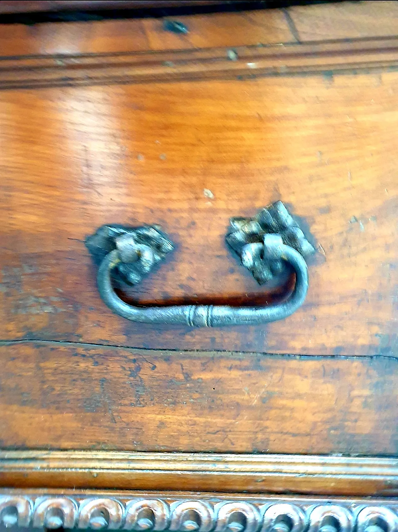 Cassapanca in noce, stile Barocco, Italia, '700 11