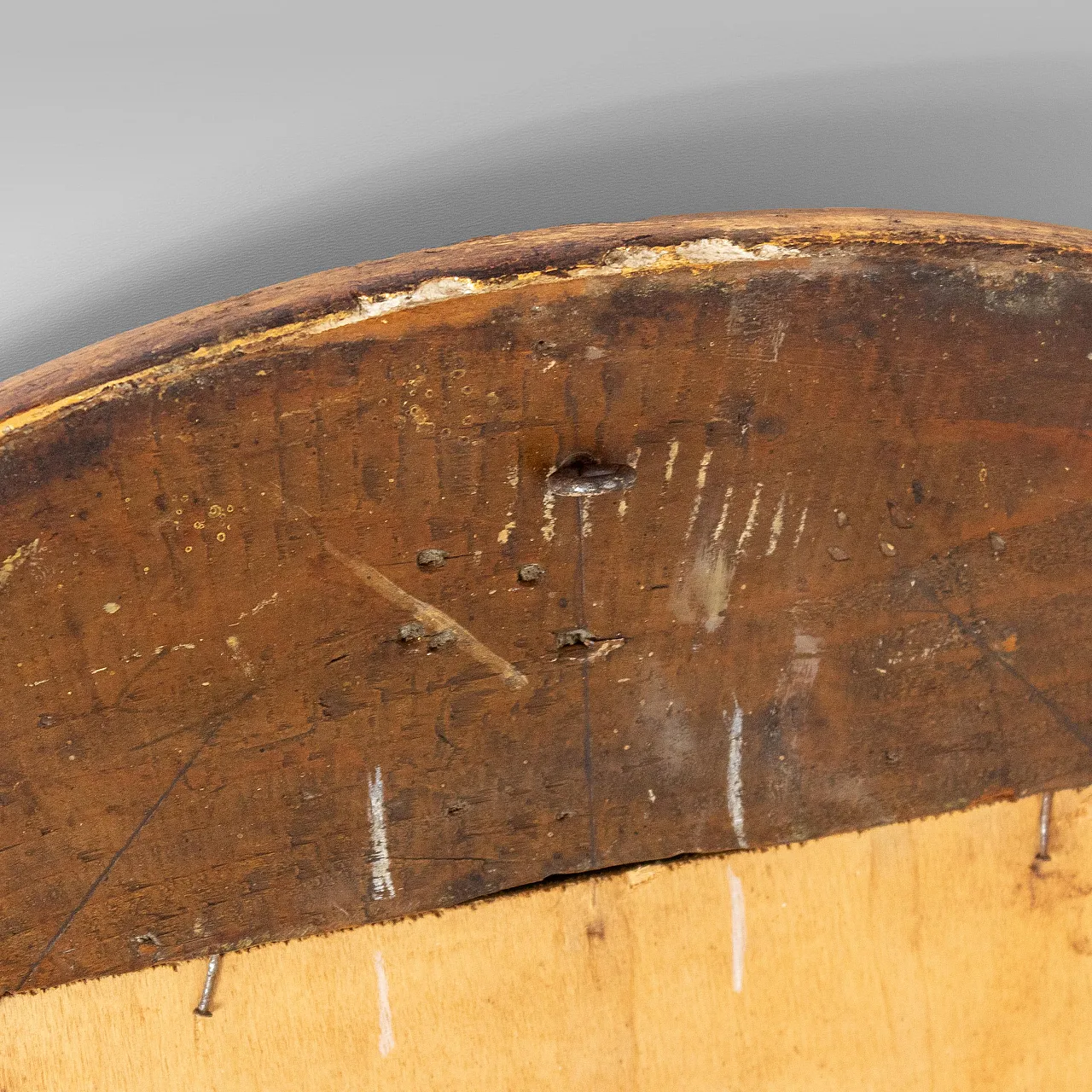 Specchio ovale in legno dorato, '800 9