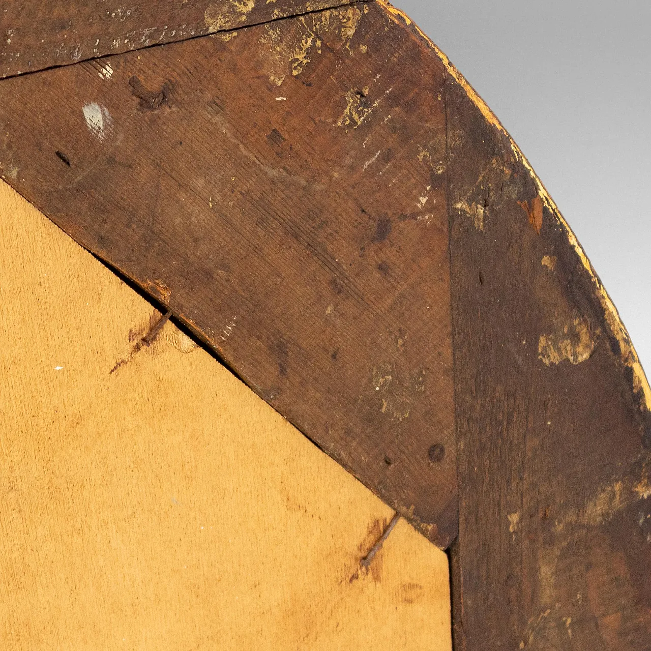 Specchio ovale in legno dorato, '800 10