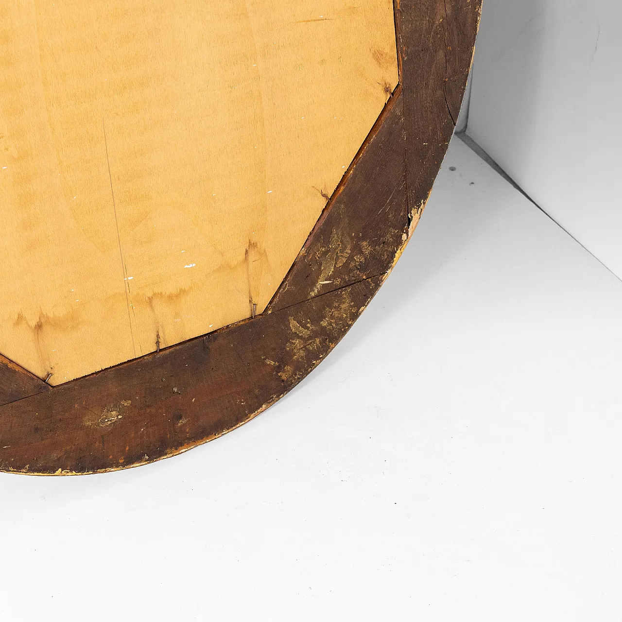 Specchio ovale in legno dorato, '800 11