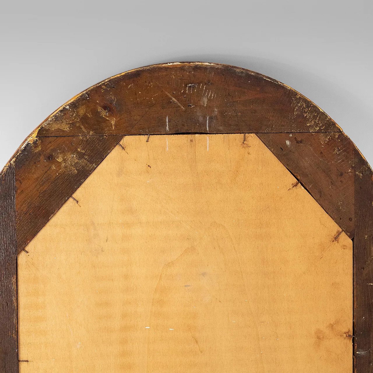 Specchio ovale in legno dorato, '800 12
