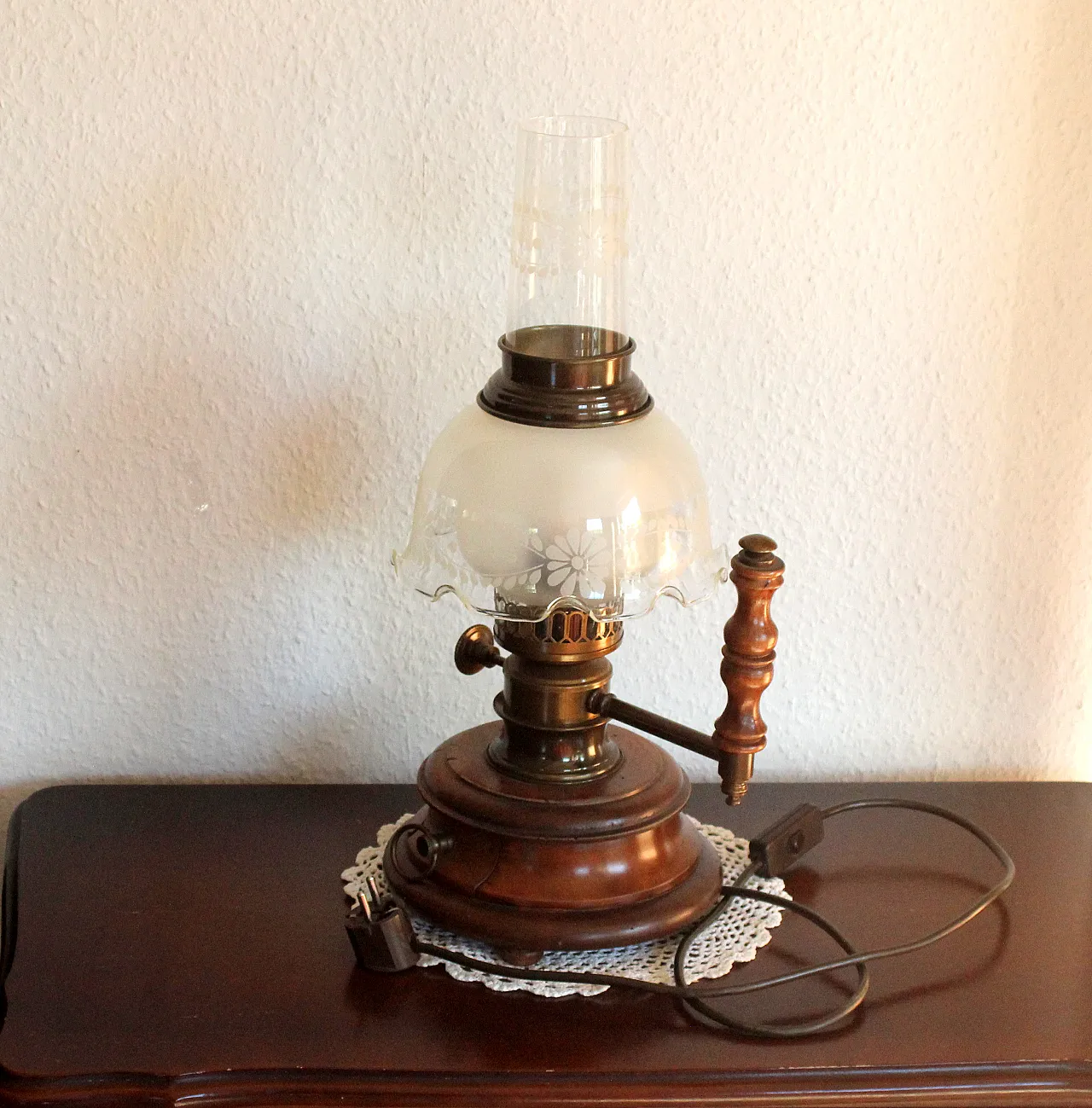 Lampada da tavolo in stile country house, anni '80 2