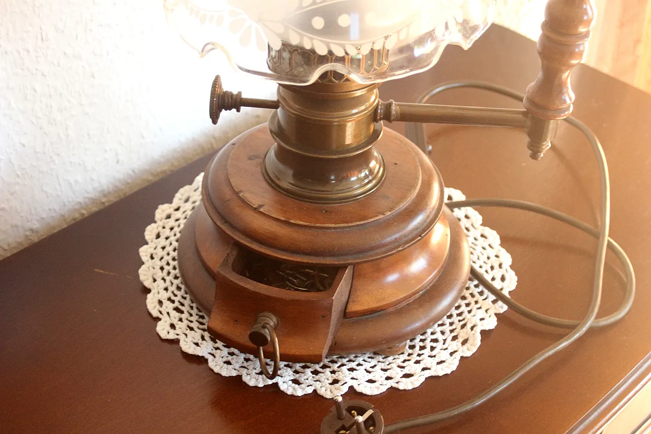 Lampada da tavolo in stile country house, anni '80 3