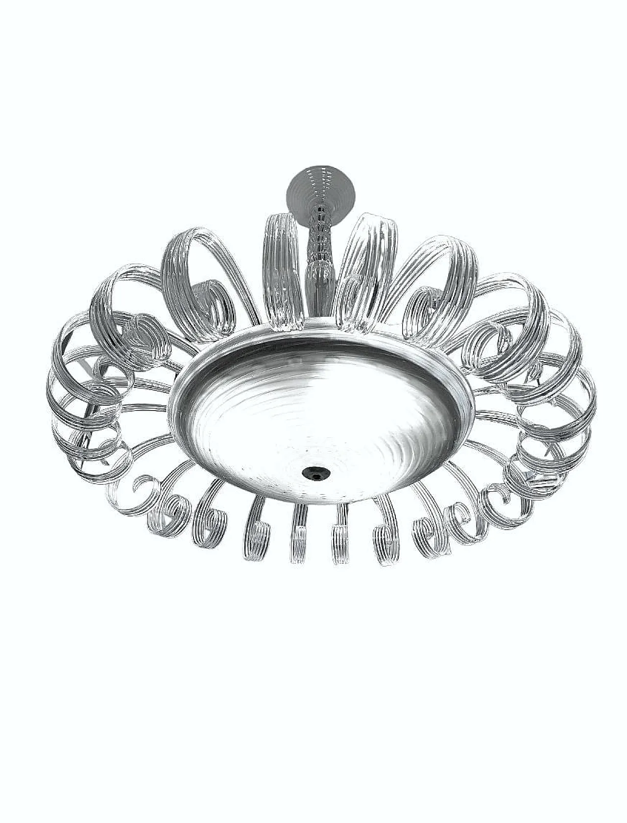 Lampadario Art Deco in Vetro di Murano, anni '50 6