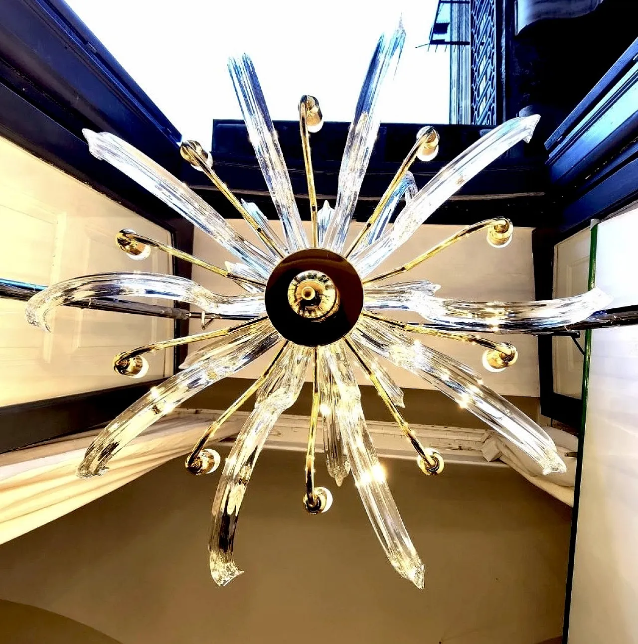 Rare Murano Glass Chandelier, 1970s 3